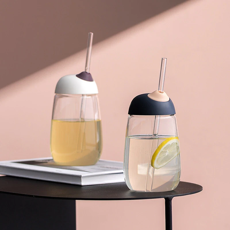 Transparent Travel Straw Cup