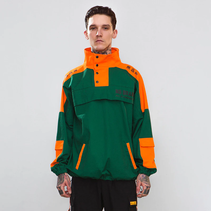 Military Pullover Windbreaker Jacket