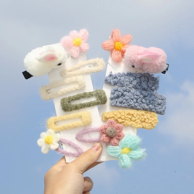 Pastel Knit Hair Clips