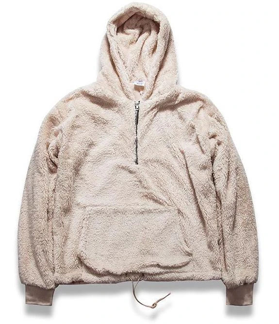 Mens Half Zip Sherpa Hoodie