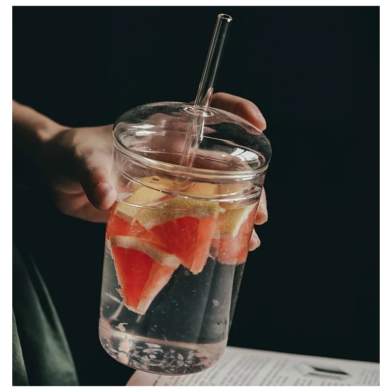 Glass Cup and Straw