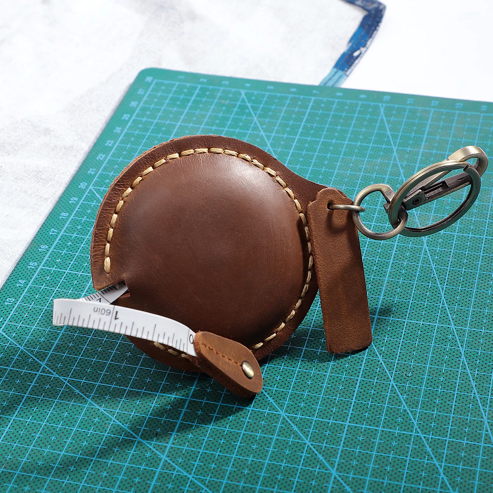 Leather Keychain Tape Measure
