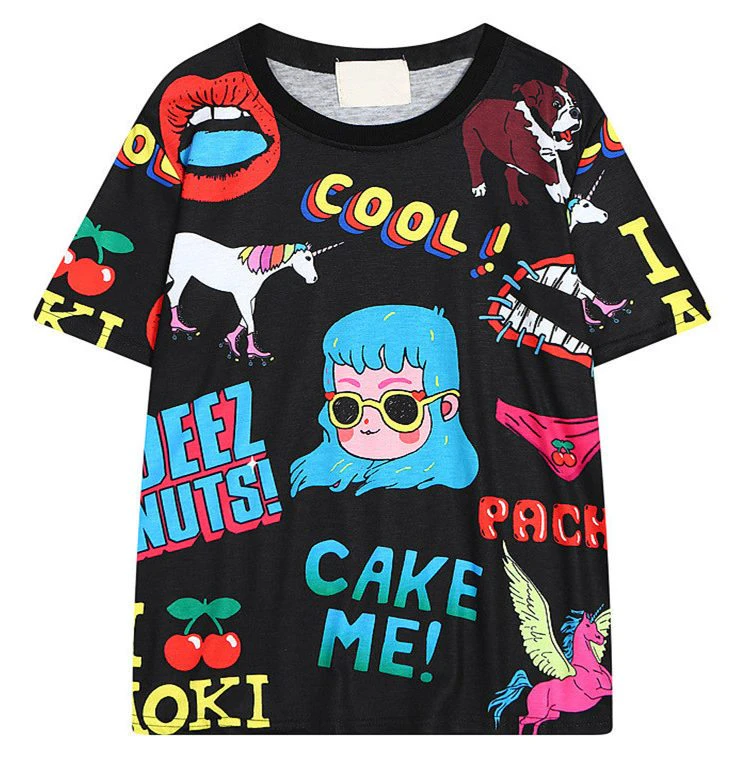 Womens O-Neck Print Tee