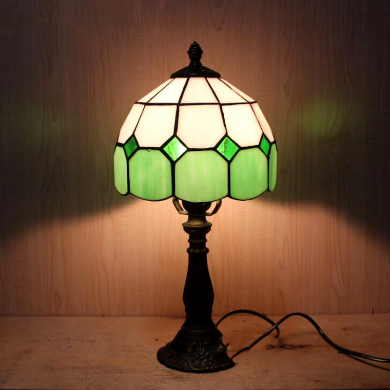 Vintage Stained Glass Table Lamp