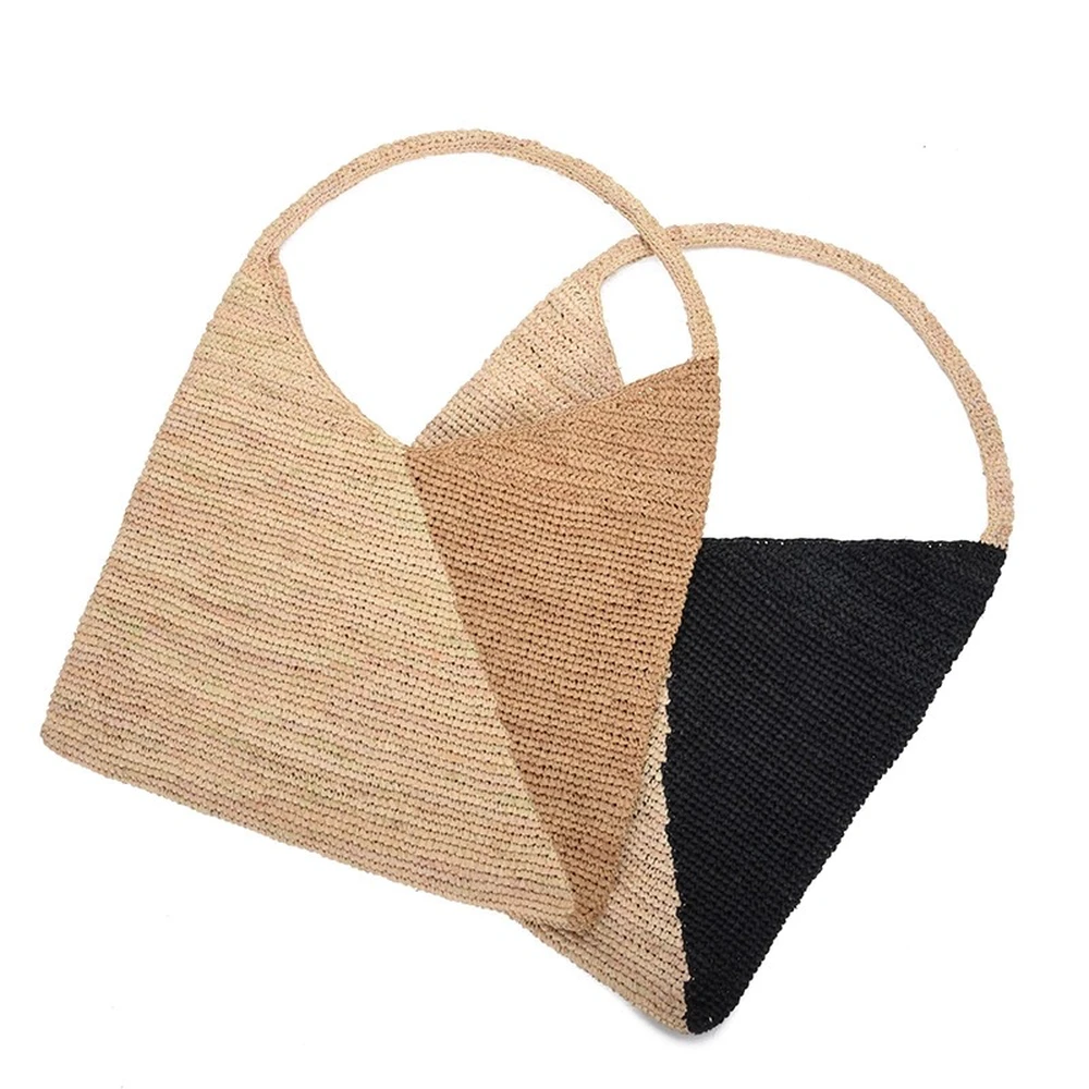 Hand-knitted Straw Bag
