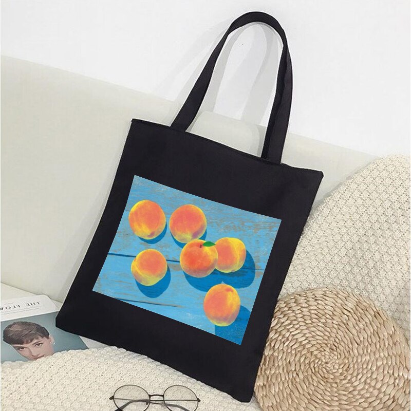 Peach Photo Print Art Tote
