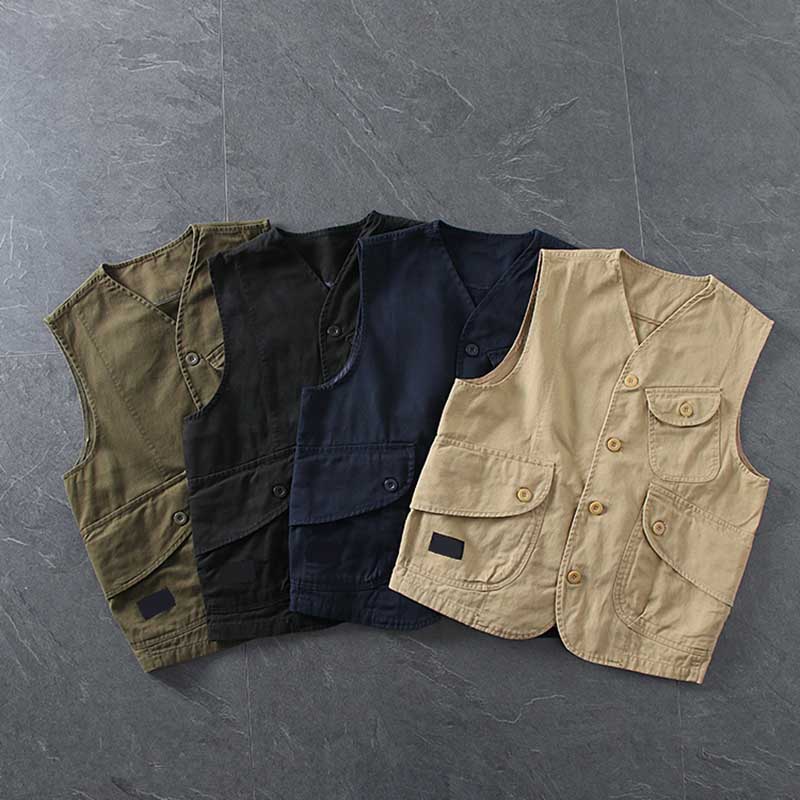 Mens Cotton Vintage Vest