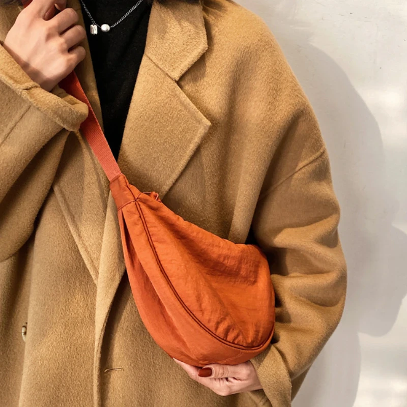 Nylon Crescent Crossbody Bag