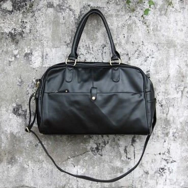 Mens Black Shoulder Messenger Bag