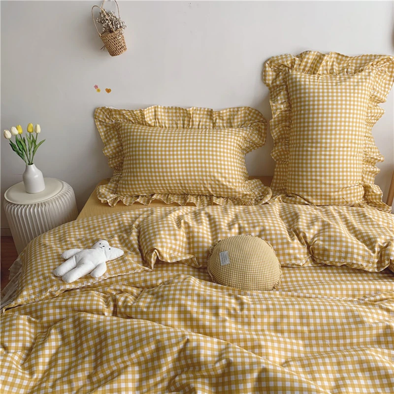 Gingham Cotton Linen Set