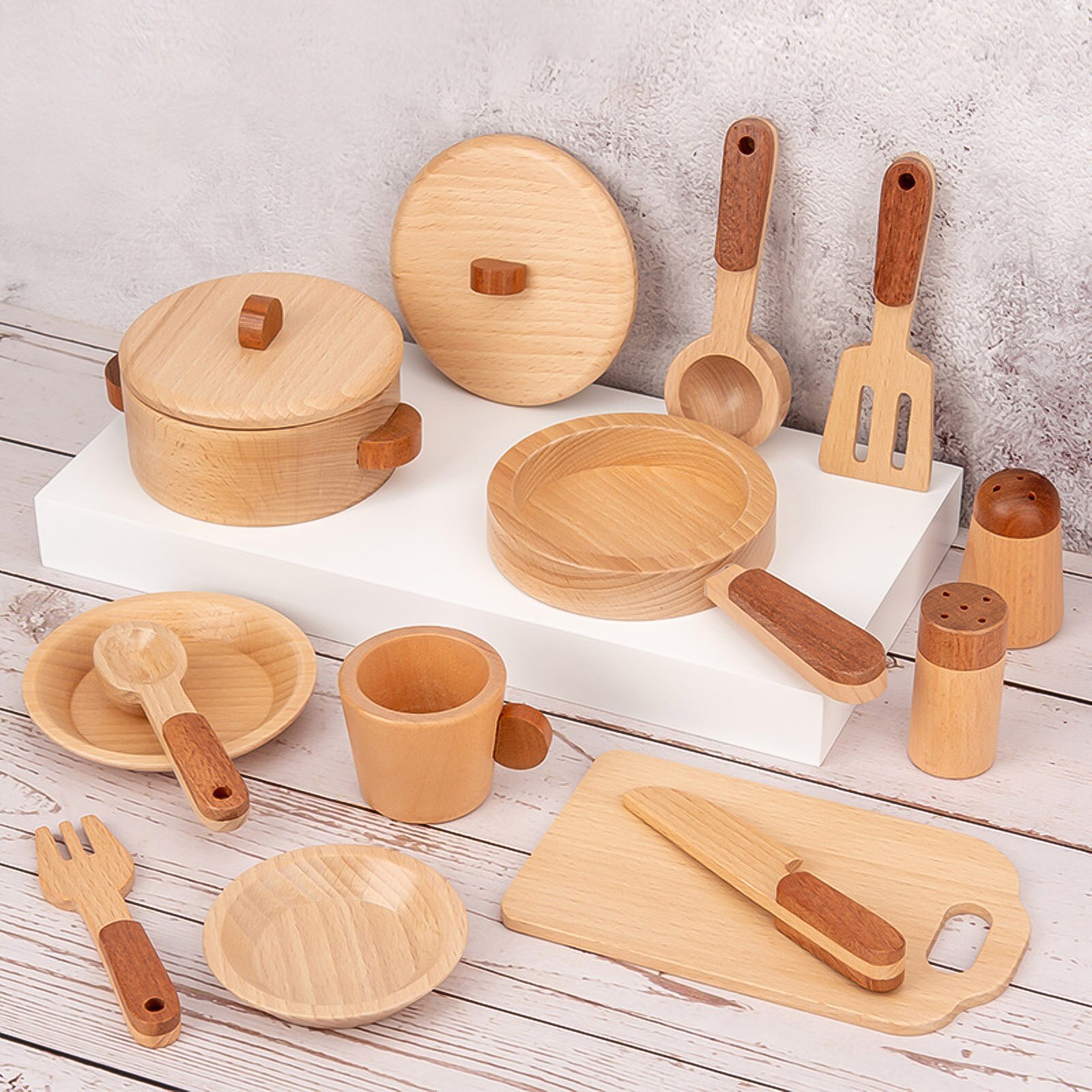 Kids Wooden Kitchen Play Set