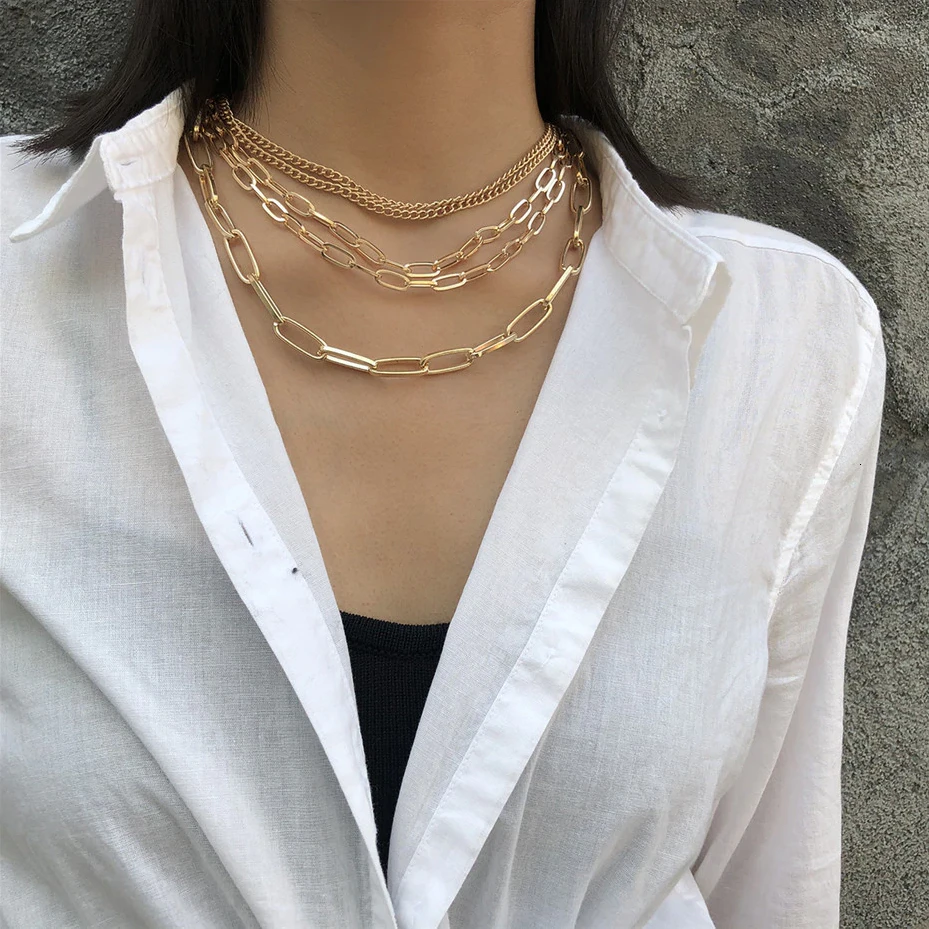 Multi Layered Gold Necklaces