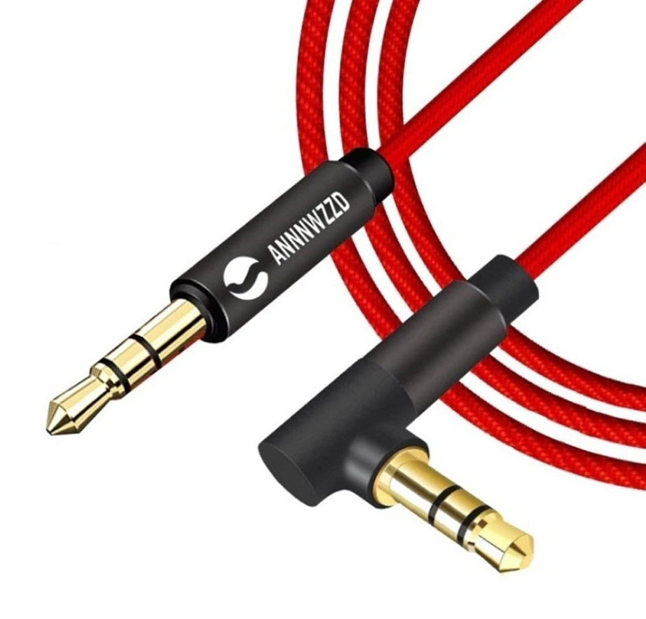 Braided Right Angle Aux Cord