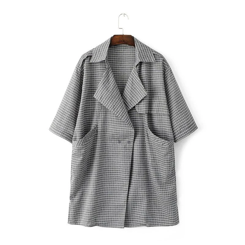 Loose Womens Plaid Blouse