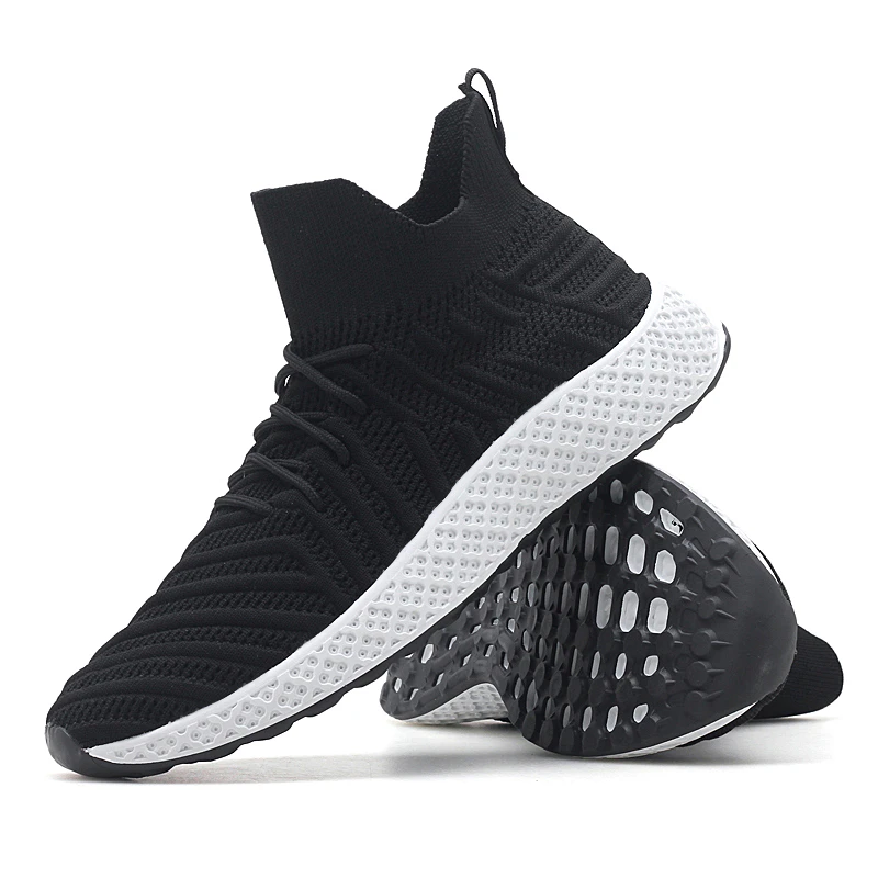 Knit Weave Black Sneakers