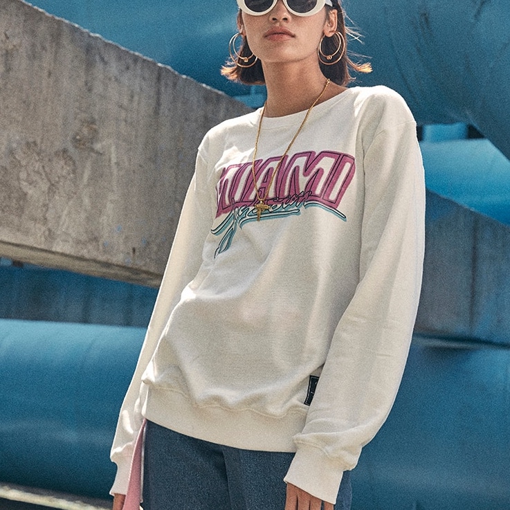 Miami Print Pullover Sweater