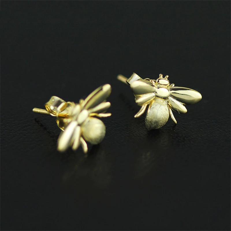 Sterling Silver Bee Earrings