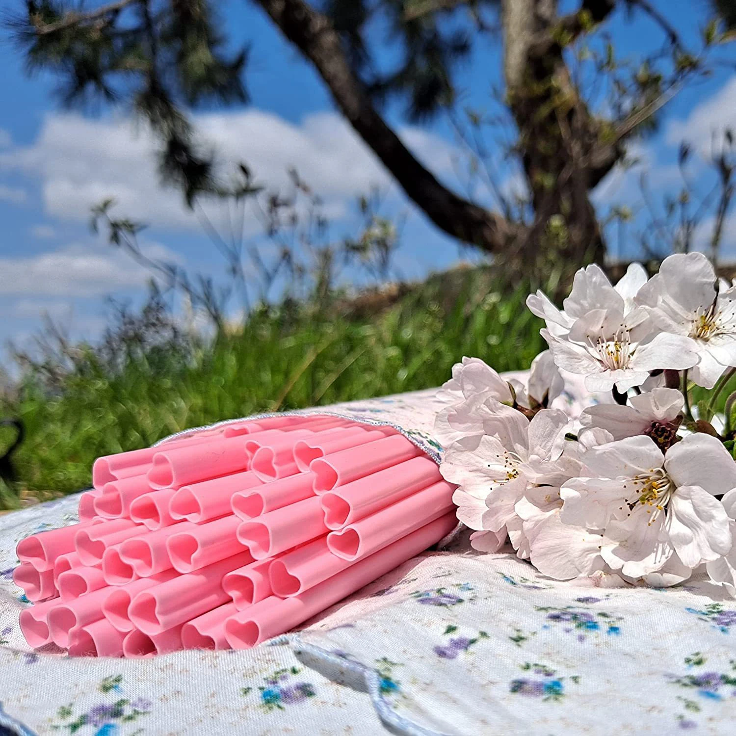 Heart Shaped Individually Wrapped Straws