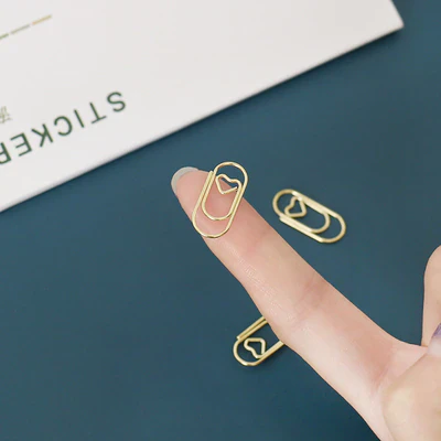 Mini Heart Paperclips