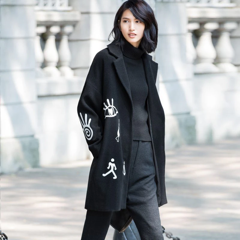 Embroidered Woollen Coat