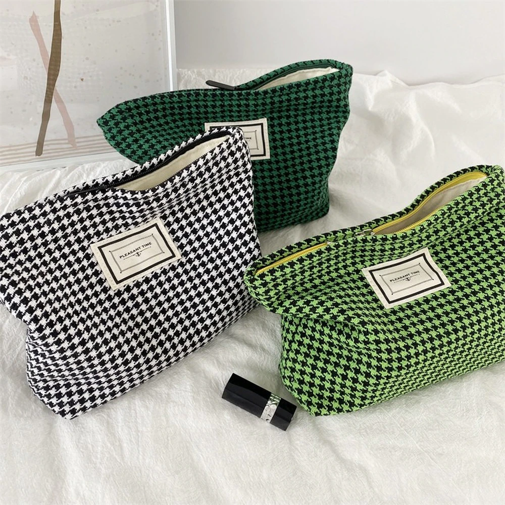 Houndstooth Cosmetic Bag