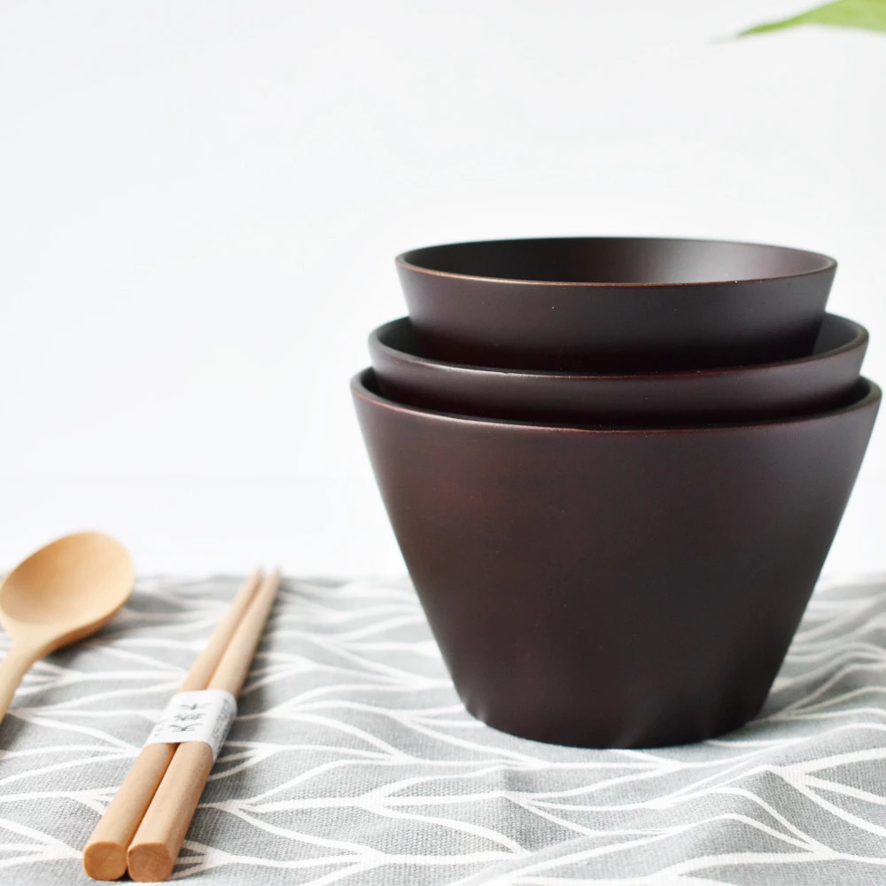 Natural Wooden Rice Bowls