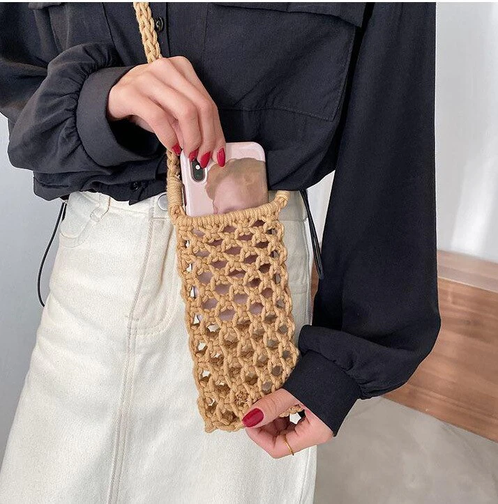 Crochet Crossbody Phone Bag