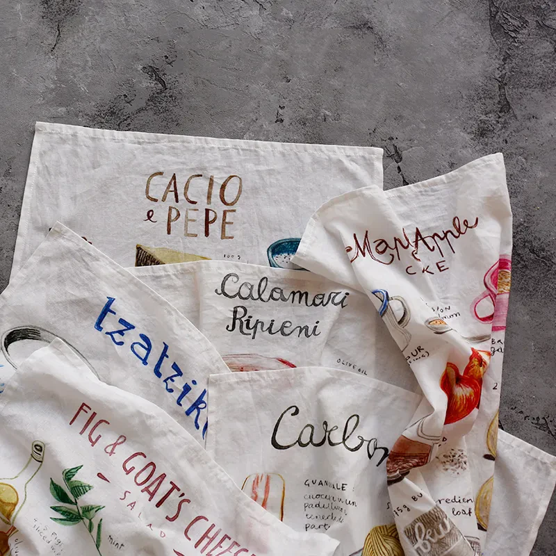 Recipe Printed Tea Towel