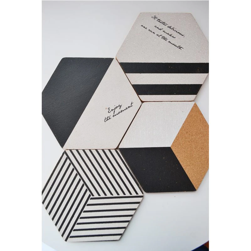 4PCS Geometric Cork Coaster