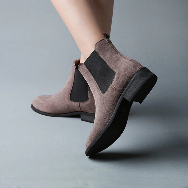 Womens Genuine Leather Chelsea Boots