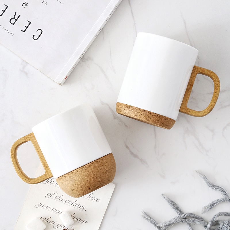 Cork Magnet Coaster Ceramic Mug