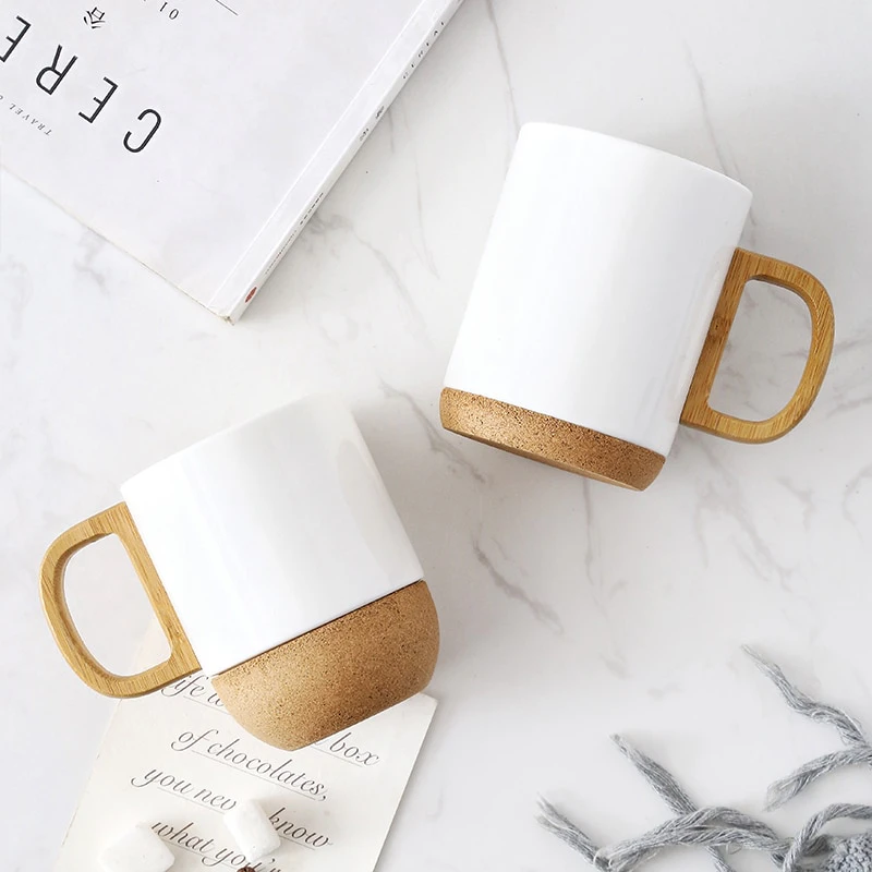 Cork Magnet Coaster Ceramic Mug