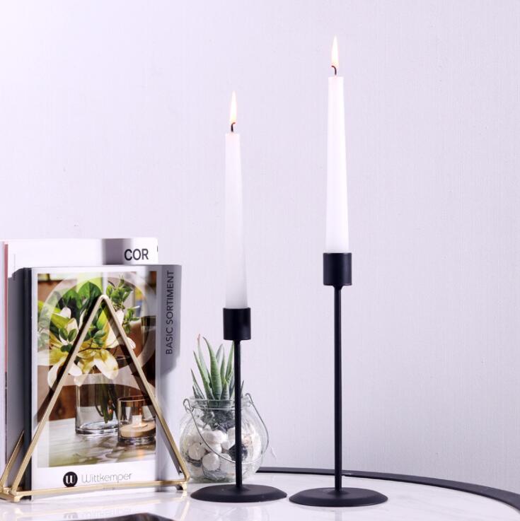 Minimal Black Metal Candlestick