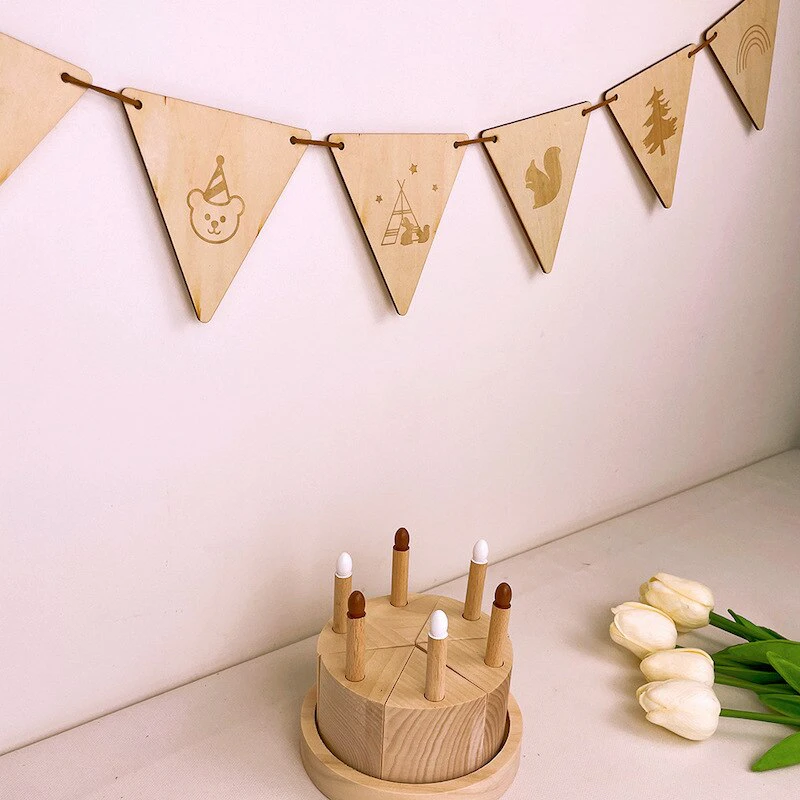 Wooden Nursery Bunting