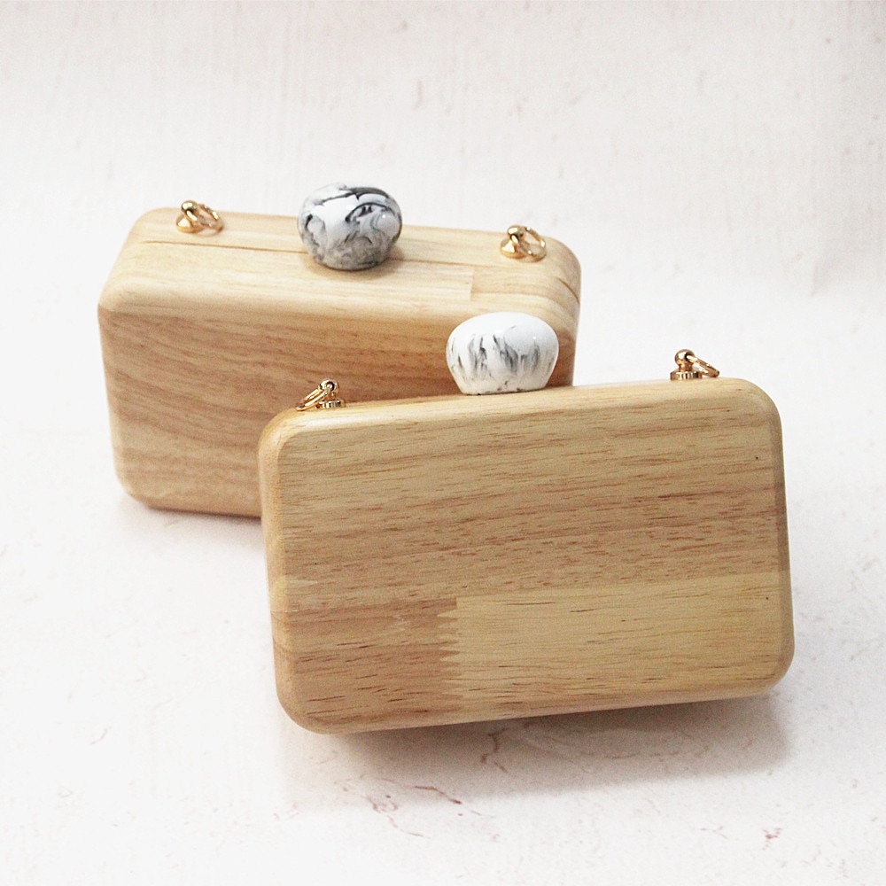 Wood Box Clutch