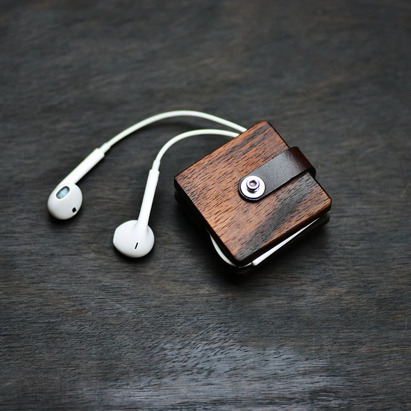 Wooden Headphone Cable Organizer