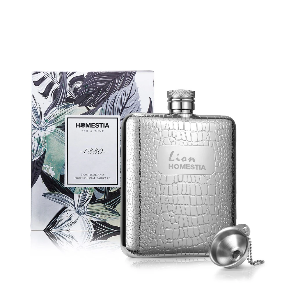 Embossed Snakeskin Flask