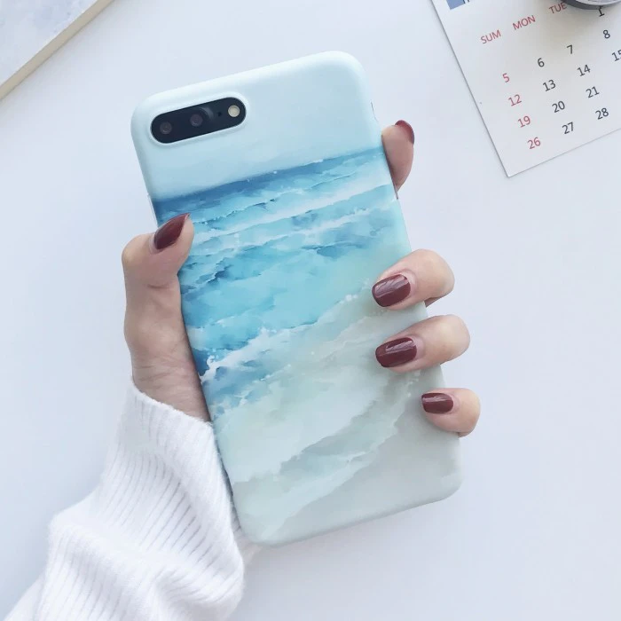 Beach Waves Paint iPhone Case