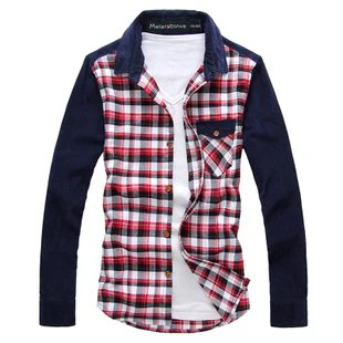 Mens Plaid Corduroy Shirt