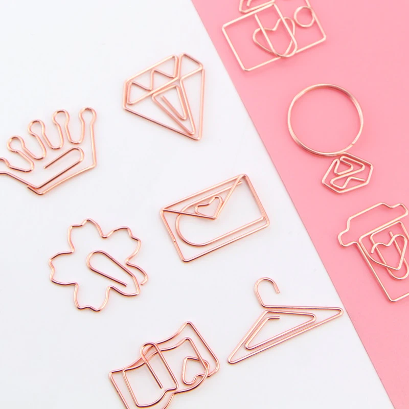 Rose Gold Paperclip 10 Pack