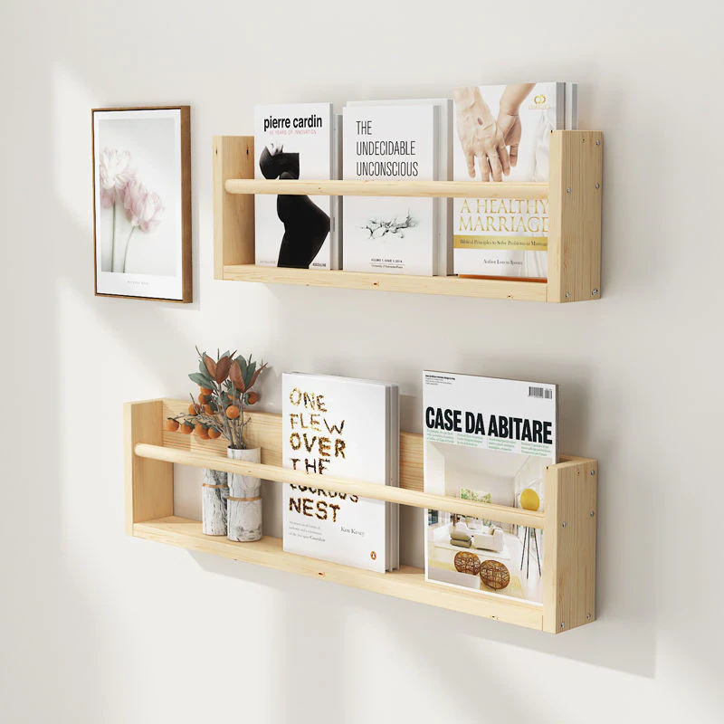 Simple Wooden Wall Bookshelf
