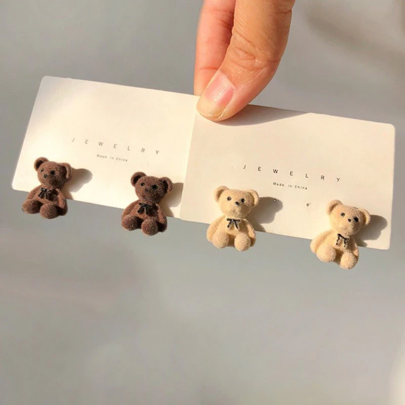 Plush Bear Stud Earrings