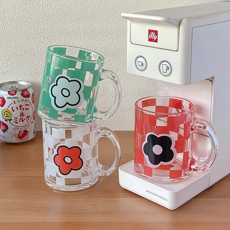 Checkered Glass Mug