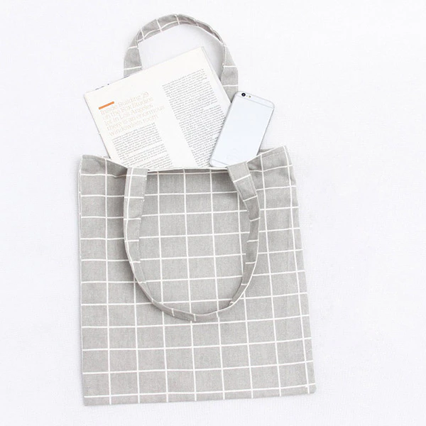 Grid Canvas Tote