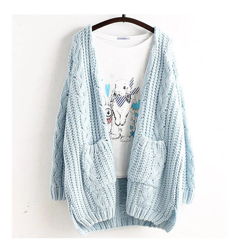 Loose Cable Knit Cardigan