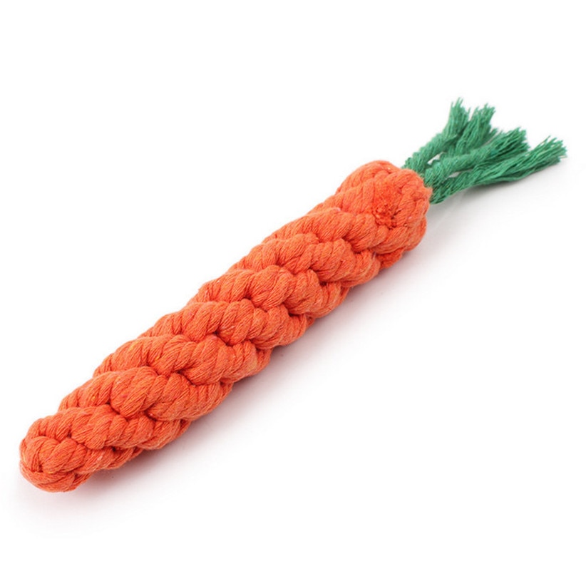 Rope Carrot Dog Chew Toy