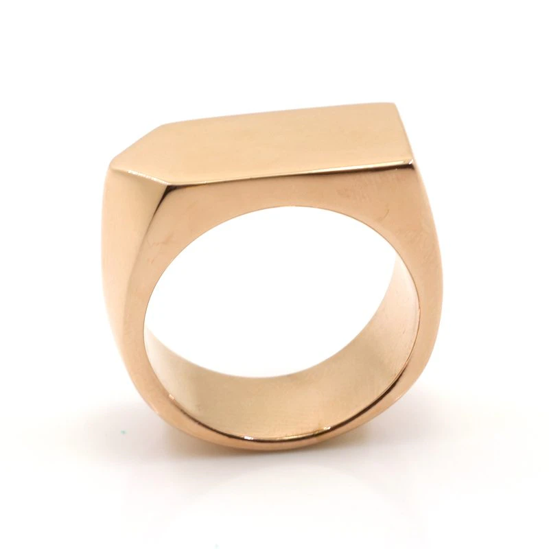 Rose Gold Geo Band Ring