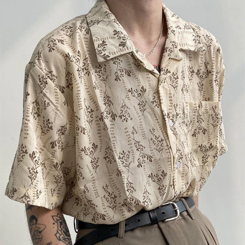 Mens Floral Button Up