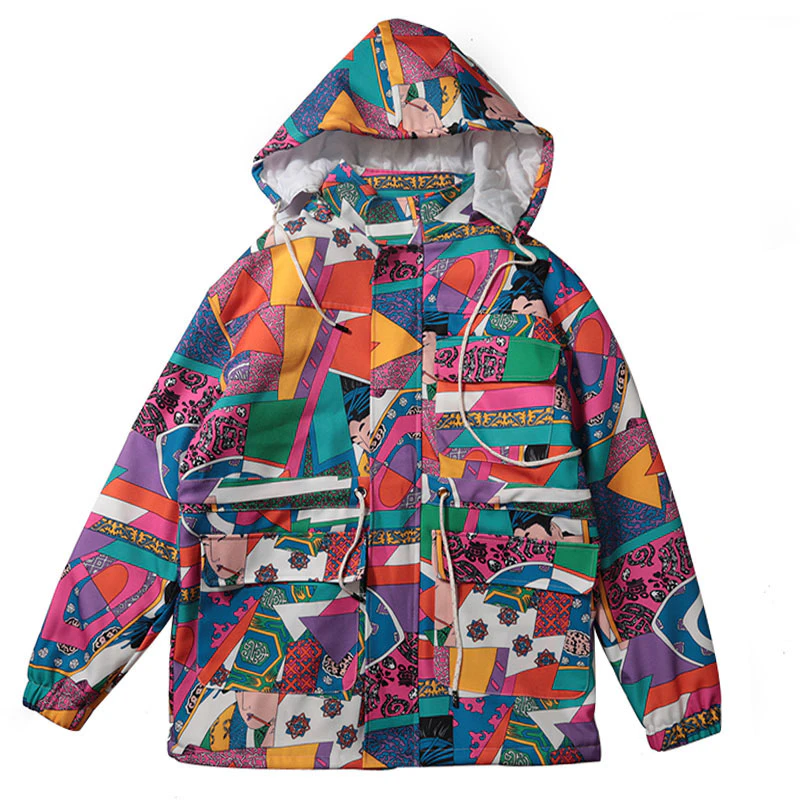 Patchwork Retro Colour Block Jacket