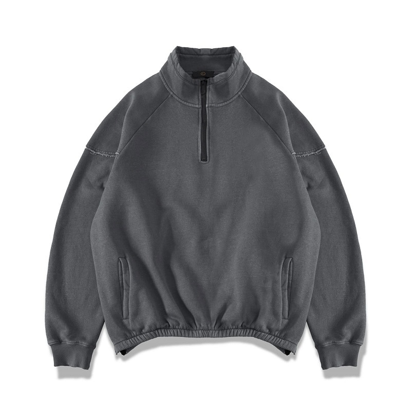 Washed Half Zip Sweater